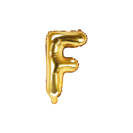 Poze Balon aniversar Maxee, litera F, auriu, 40 cm