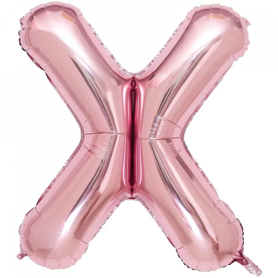 Balon aniversar Maxee, litera X, roz, 40 cm chilipirul-zilei.ro/ imagine 2022 by aka-home.ro
