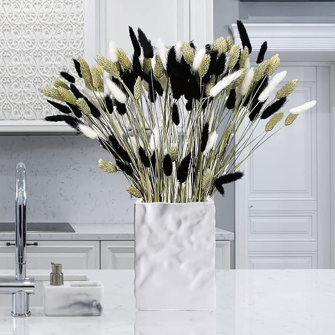 Buchet cu 120 fire de pampas Apomkjoe, flori uscate, multicolor, 45 cm