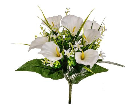 Buchet de flori artificiale, verde/alb chilipirul-zilei.ro/