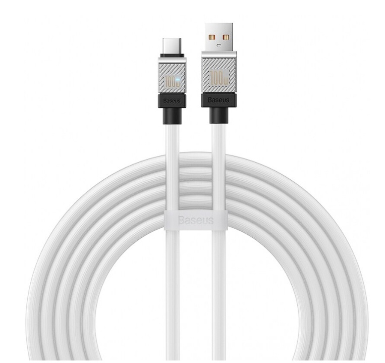 Cablu Baseus Coolplay, USB-C la USB-C, 100W, 2m, Alb, Resigilat, Grad A