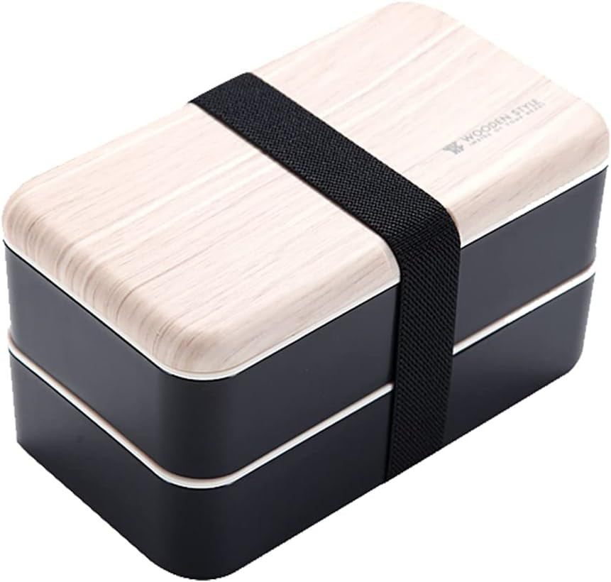 Caserola pentru pranz Homchen, negru/bej, 10 x 18.5 x 10.5 cm