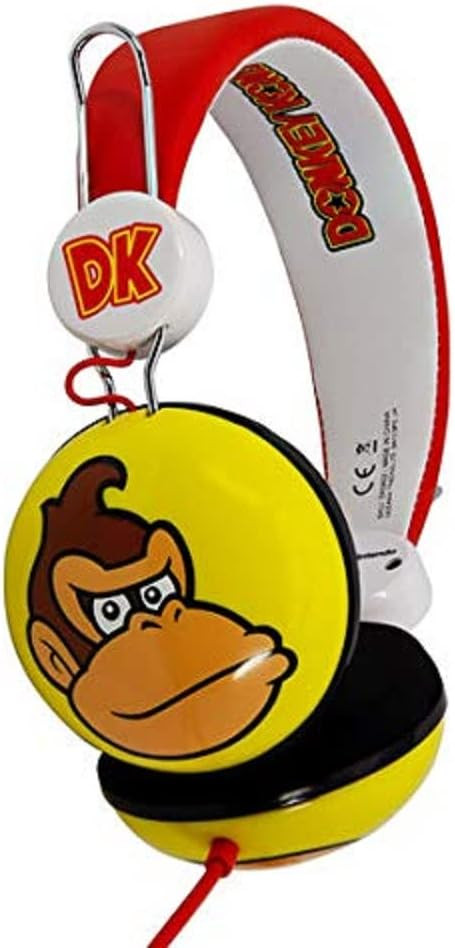 Casti pentru copii Donkey Kong 2 OTL, poliuretan, multicolor, mufa de 3,5 mm