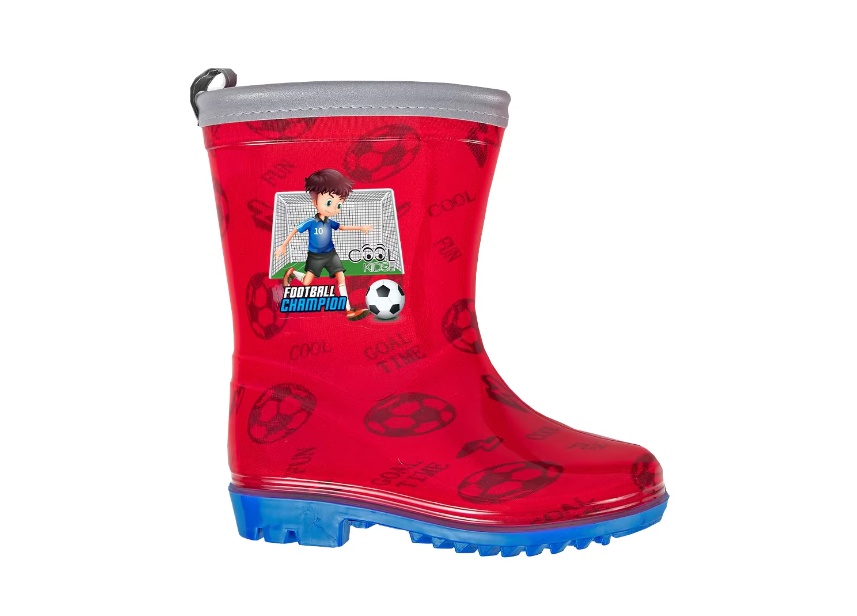 Cizme de cauciuc Perletti Fotbal marime 24 25 rosii