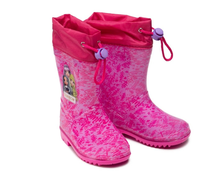 Cizme de cauciuc Perletti Rainbow High pentru fetite PVC marime 28-29 roz