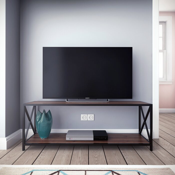 Comoda TV Altom, negru/maro, 119,38 x 45,72 x 33,02 cm chilipirul-zilei.ro/ imagine model 2022
