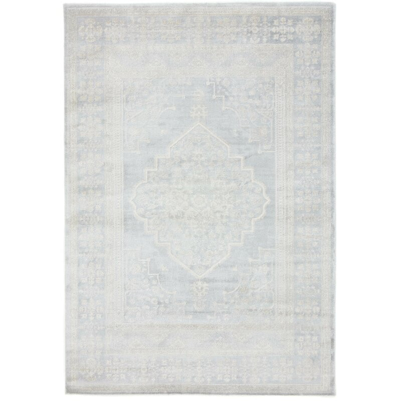 Covor Dayton, polipropilena, albastru/gri deschis, 80 x 150 cm
