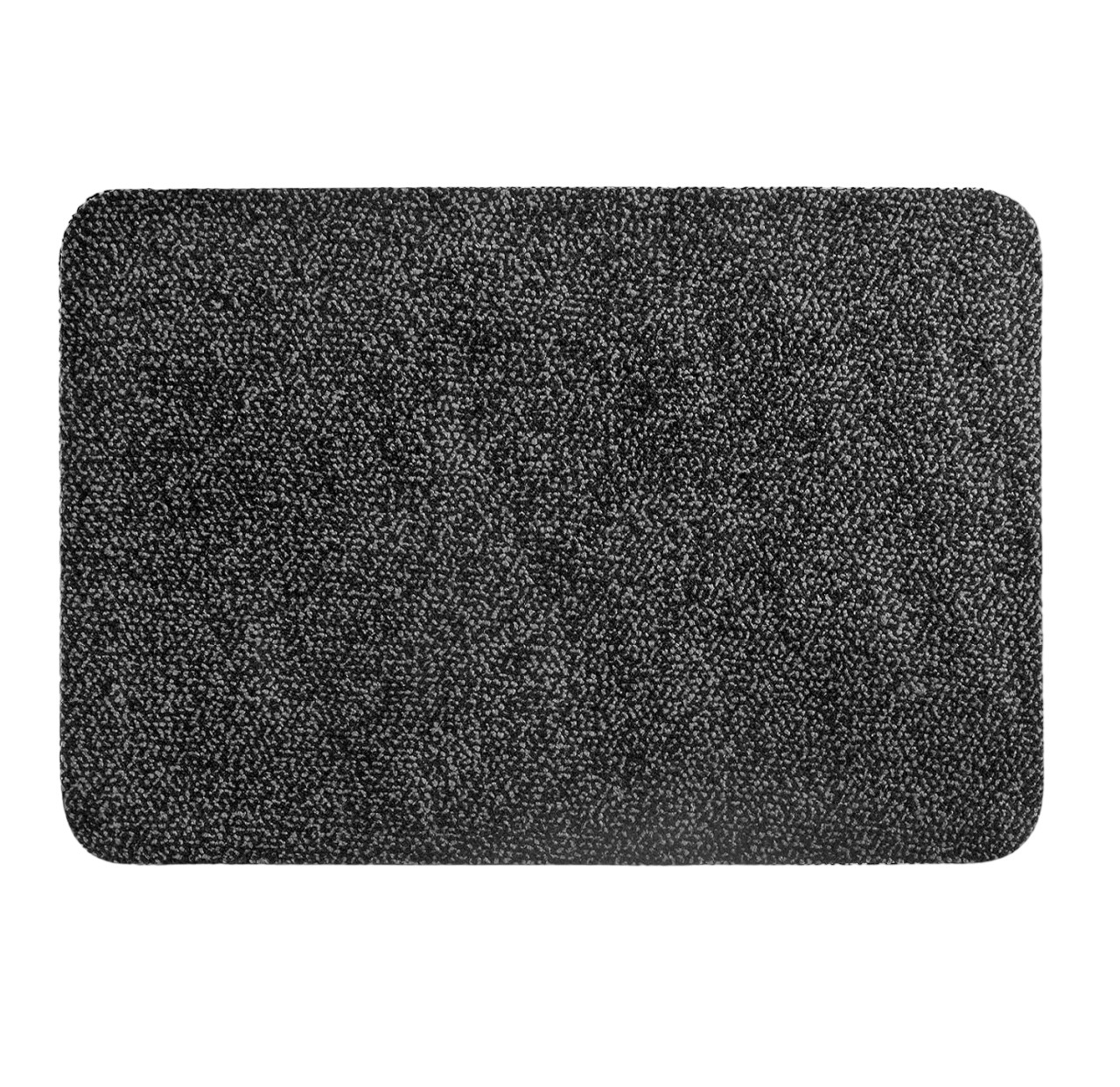 Covoras antiderapant Mibao, polipropilena, negru/gri, 50 x 80 cm