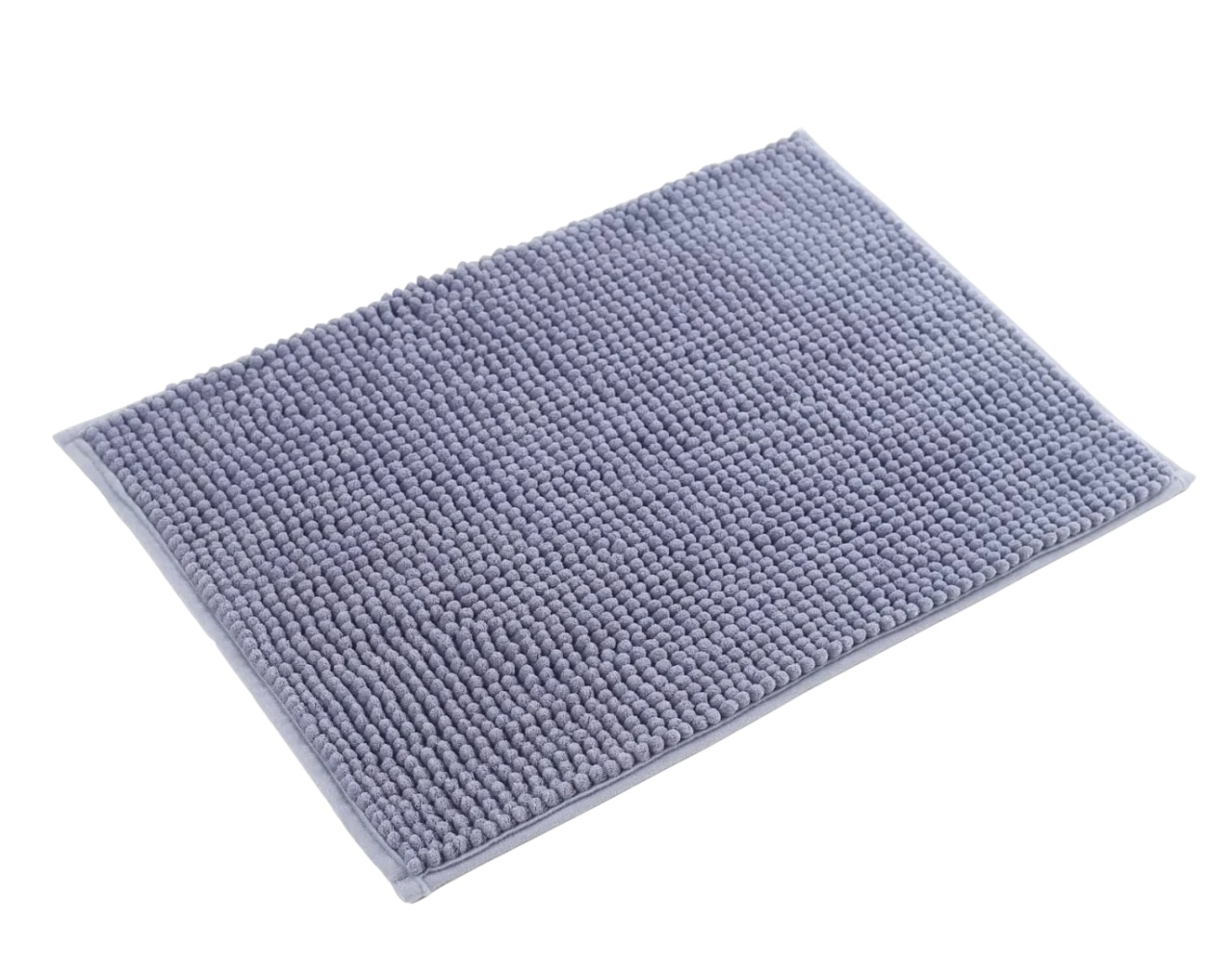 Covoras de baie Rururug, chenille, gri, 62 x 41 cm