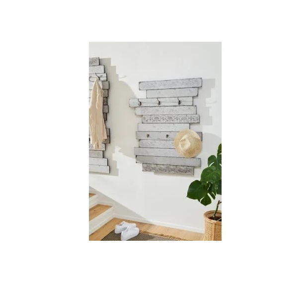 Cuier de perete Emma, MDF, gri, 90 x 110 x 10,5 cm