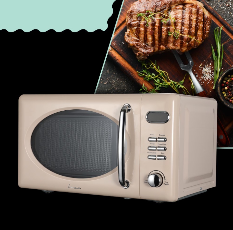 Cuptor cu microunde Fram FMW-20DGCR, 20l, 700W, Digital, Grill 800W, 5 Nivele de putere, Functie decongelare, Crem, RESIGILAT, 1 AN GARANTIE