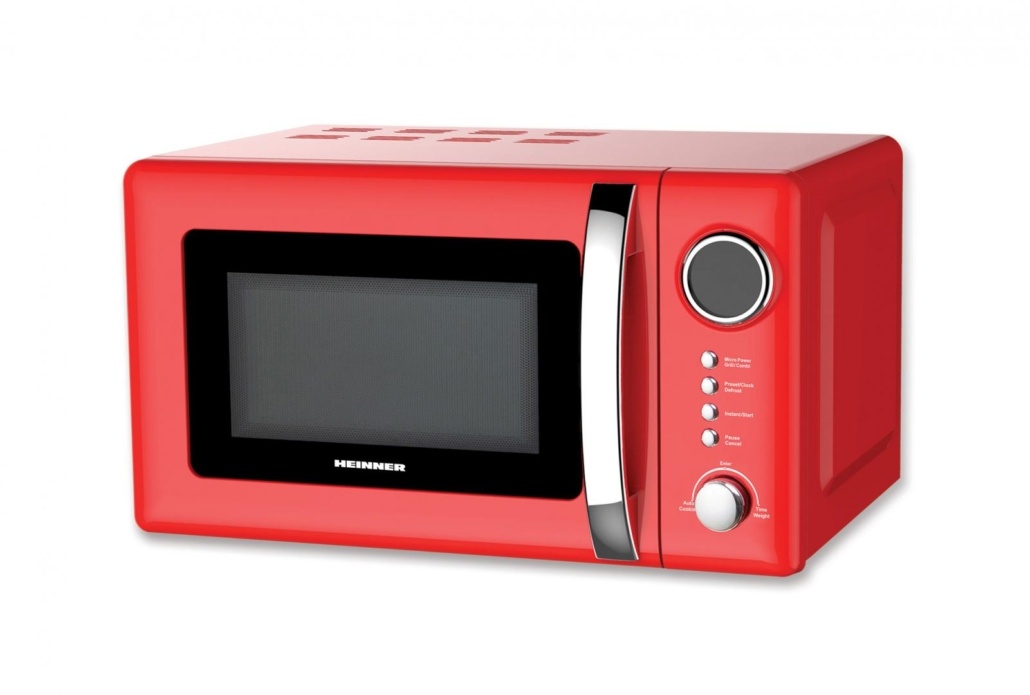 Cuptor cu microunde HEINNER HMW-20GRD, RESIGILAT, 1 AN GARANTIE, 20 l, 700 W, Grill, Electronic, Rosu