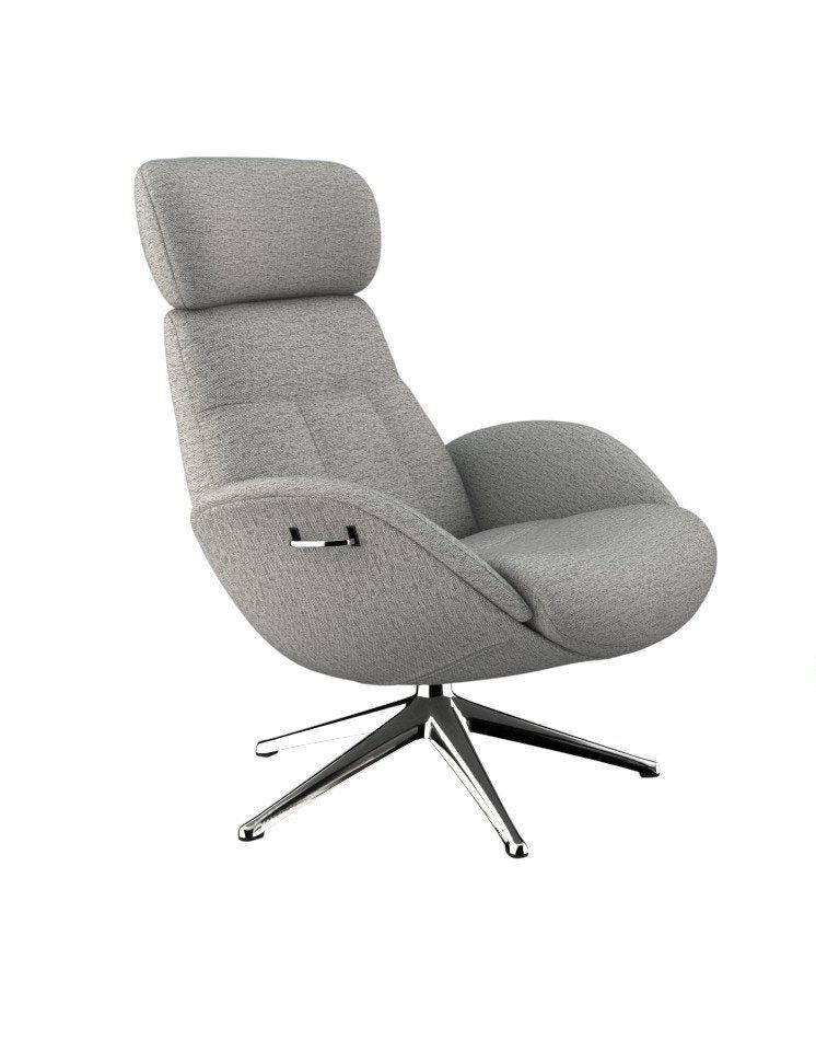 Fotoliu de relaxare rotativ Flexlux, Gri, spatar si tetiera regabile