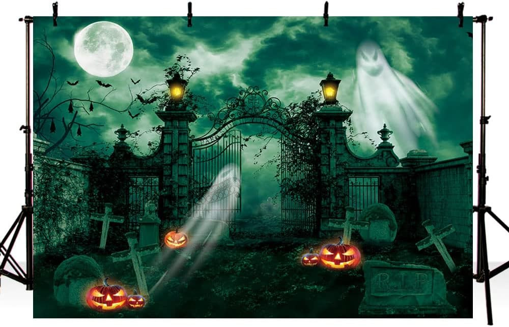Fundal foto pentru Halloween Mehofond, vinil, multicolor, 2,1 x 1,5 m