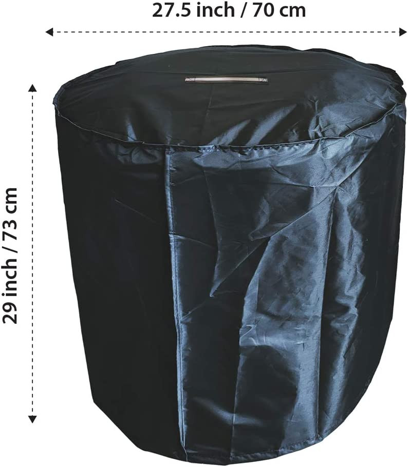 Poze Husa de protectie pentru gratar rotund ANSIO, tesatura oxford, negru, 70 x 73 cm