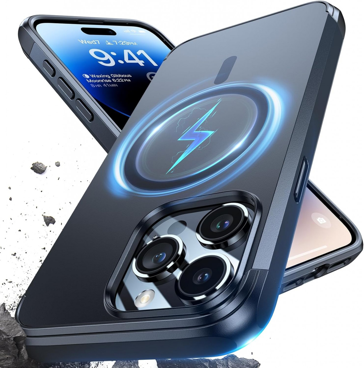 Husa de protectie pentru iPhone 14 Pro Max Vicseed, policarbonat, negru, 6,7 inchi