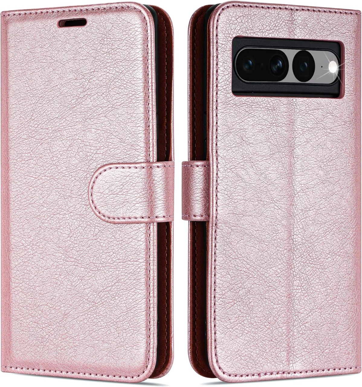 Husa flip pentru Google Pixel 7 Pro Case Collection, TPU/piele PU, roz deschis, 6,7 inchi
