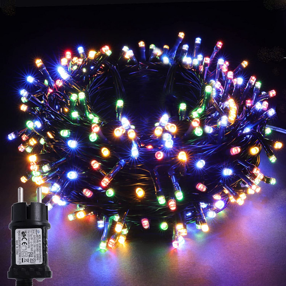 Instalatie cu 300 LED-uri Yosion, plastic, multicolor, 3 m la reduceri zi de zi Decorațiuni de Crăciun 2023-10-02