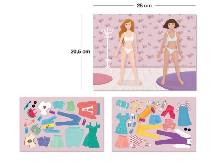 Joc magnetic APLI - Fashion, 42 piese