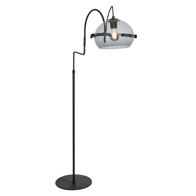 Lampadar Papken, metal/sticla, negru, 155 x 141 x 94,5 cm chilipirul-zilei.ro/