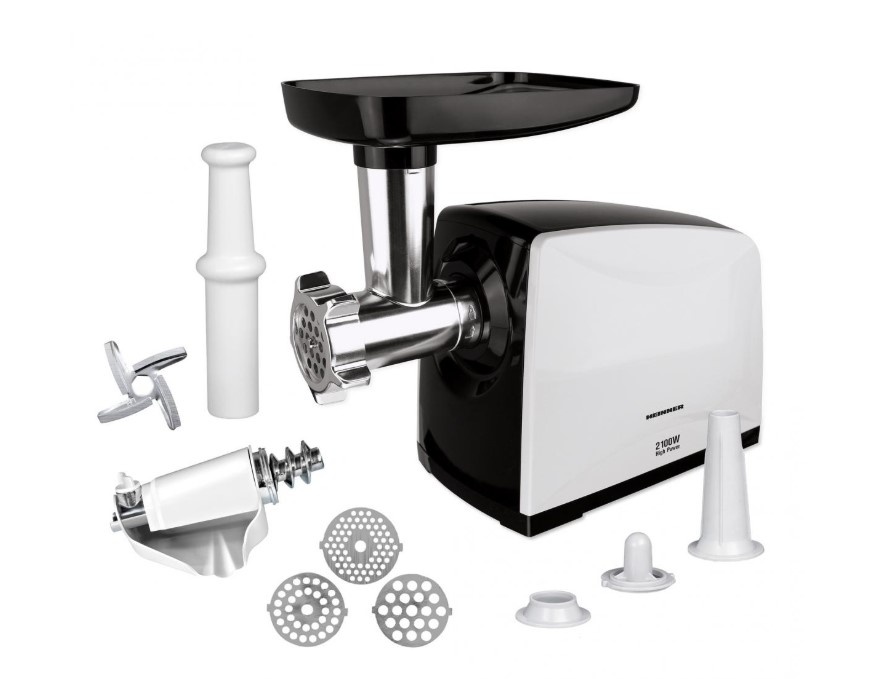 Masina de tocat carne Heinner MG-2100BKWH, 2100 W, 1.8 kg/min, RESIGILATA, 1 AN GARANTIE