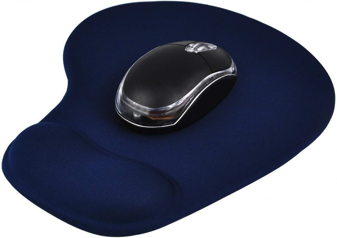 Mousepad Trixes, textil/cauciuc, albastru inchis, 23,5 x 19 cm