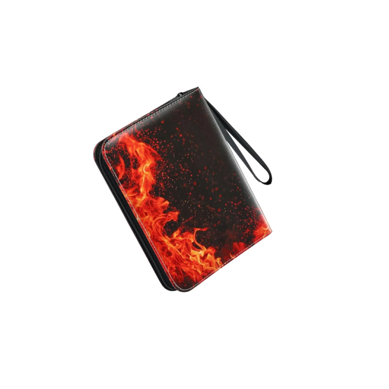 Organizator de carduri OneChois, piele sintetica, negru/rosu, 50 de pagini, 18 x 24 x 4 cm