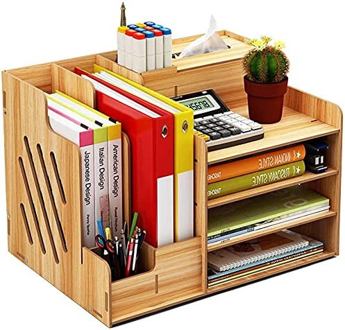 Organizator pentru birou Catekro, lemn, natur, 39 x 29 x 28 cm Accesorii pentru casă 2023-09-25