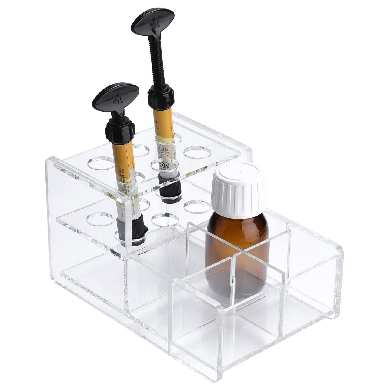 Organizator pentru seringi Faruijie, acrilic, transparent, 15 x 10 x 8,5 cm
