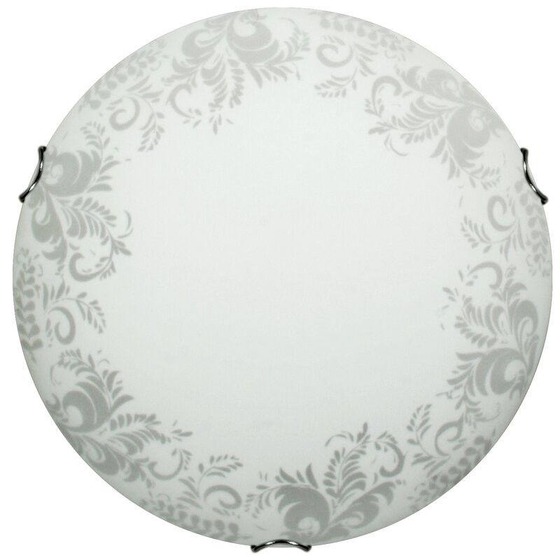 Plafoniera Alaxandra, metal/sticla, alb/gri, 9 x 30 x 30 cm Alaxandra imagine noua