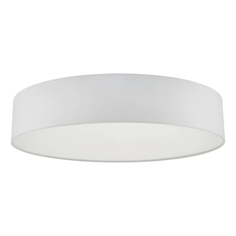 Plafoniera Ansonia, 6 lumini, metal/textil, fildes, 18 x 80 x 80 cm