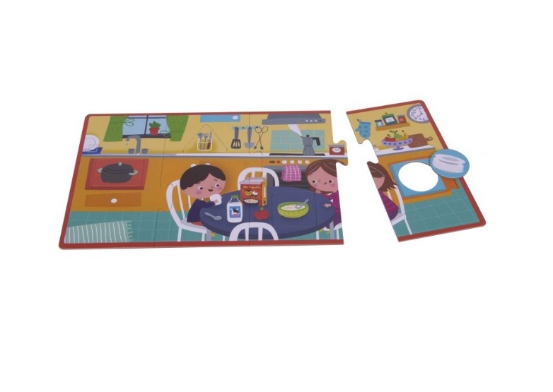 Puzzle APLI XL - Casa mea, set 4 puzzle