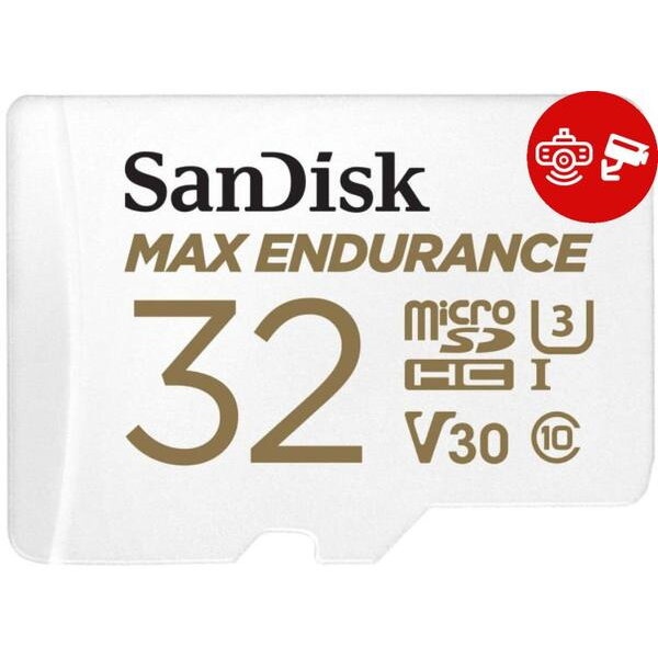 RESIGILAT Card de memorie Sandisk MAX Endurance microSDHC, 32GB, Clasa 10, UHS-I U3 + Adaptor SD