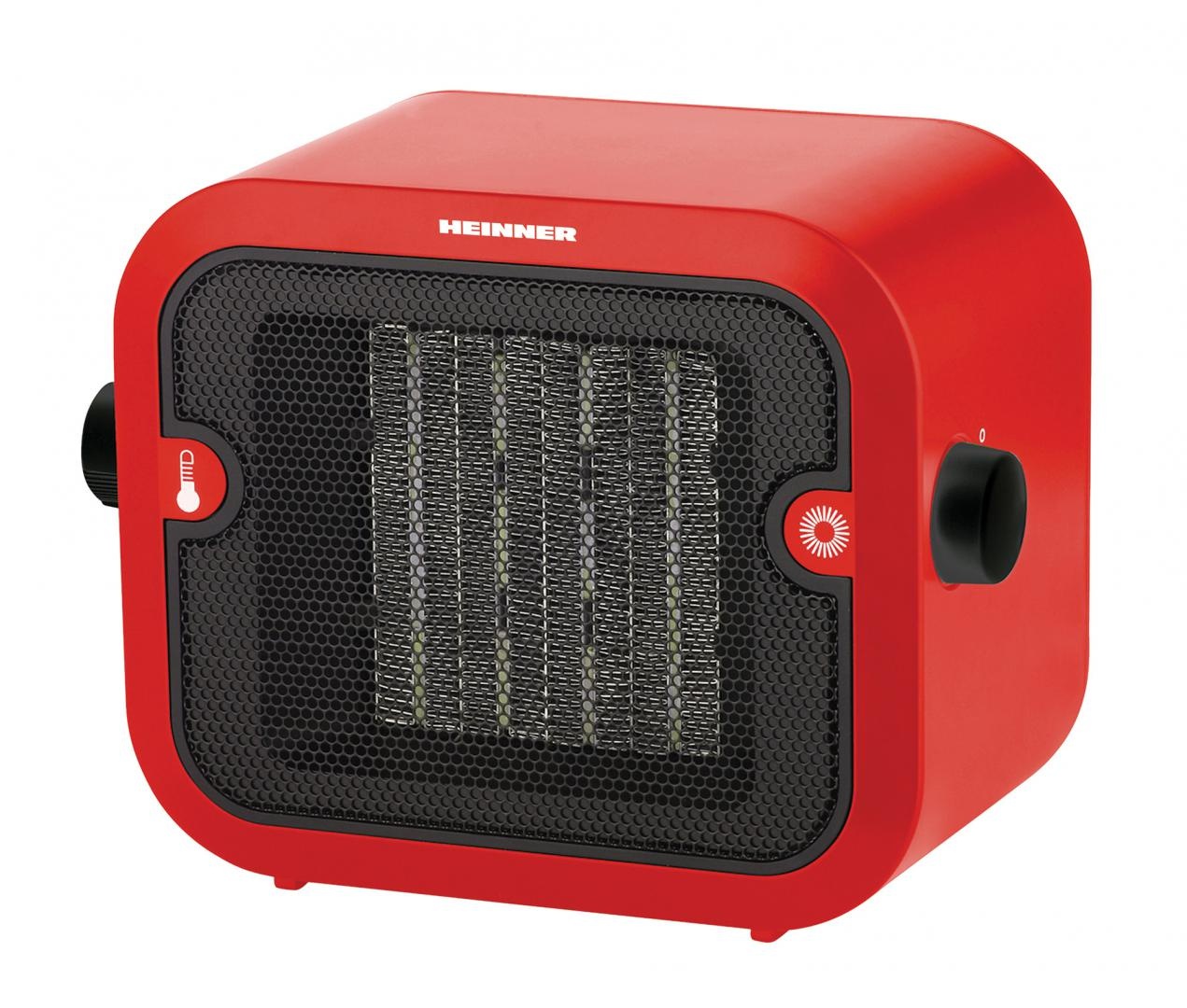 RESIGILAT - RADIATOR CERAMIC HEINNER HCH-L1500RD, 1500W, 2 trepte, Termostat reglabil, Rosu