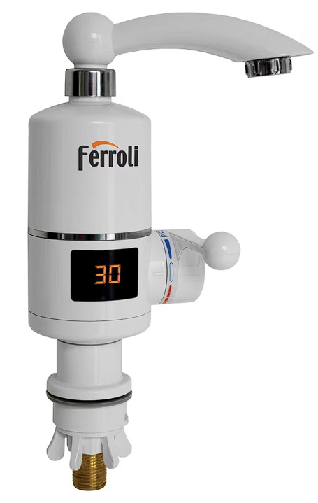 Robinet electric (instant apa calda) Ferroli Argo, afisaj LCD, 3000W, IPX 4, Resigilat, Grad A