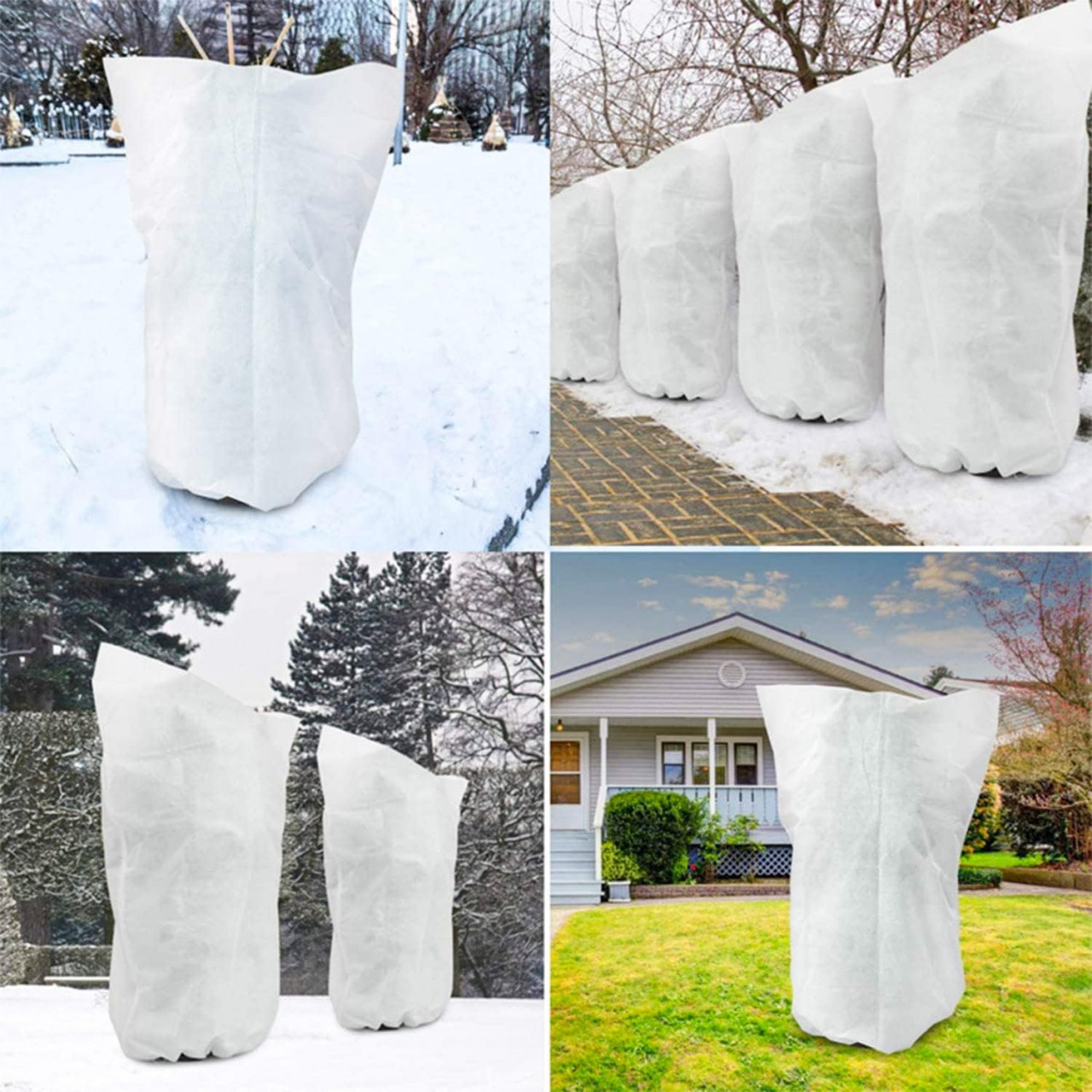 Poze Sac de protectie plante KEELYY, tifon, alb, 120 x 180 cm
