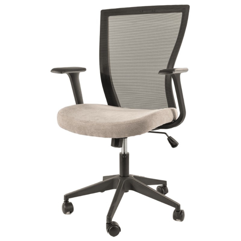 Scaun birou egonomic SL Q328, inaltime reglabila, spatar mesh, Negru/Gri