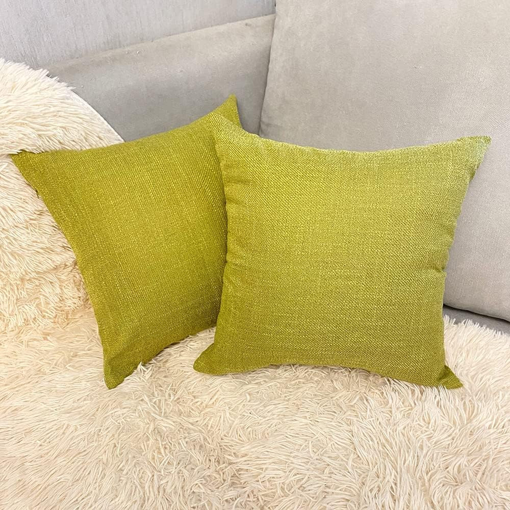 Set 2 fete de perna Miklettie, bumbac, verde maslin, 40 x 40 cm