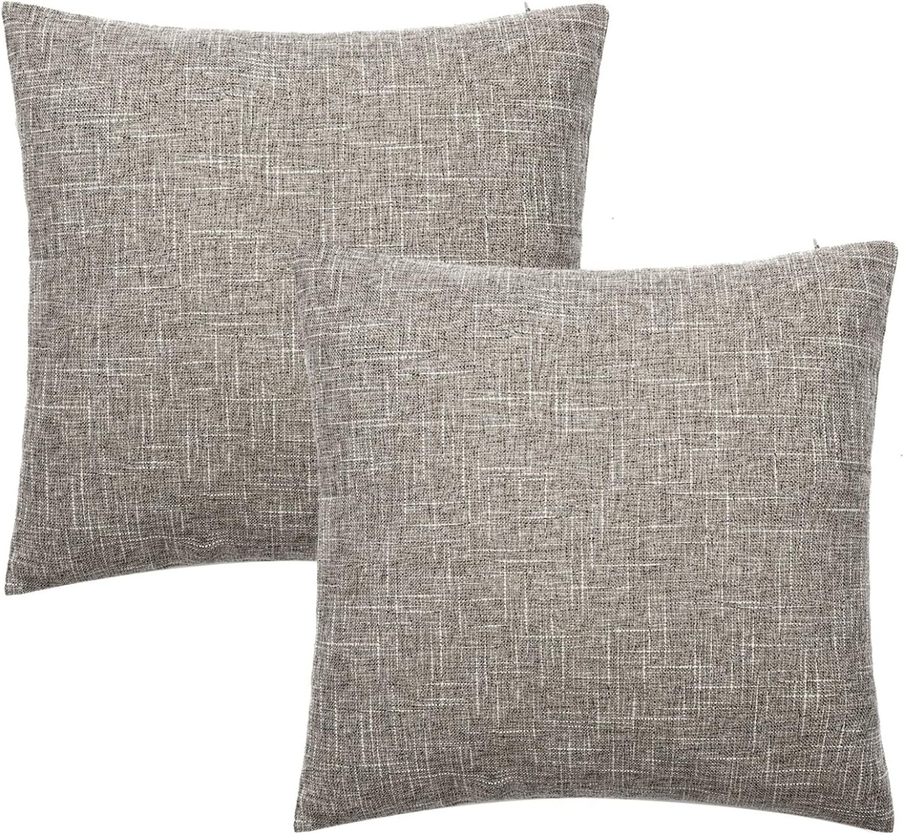 Set 2 fete de perna Tan.Tomi, imitatie in, gri, 45 x 45 cm