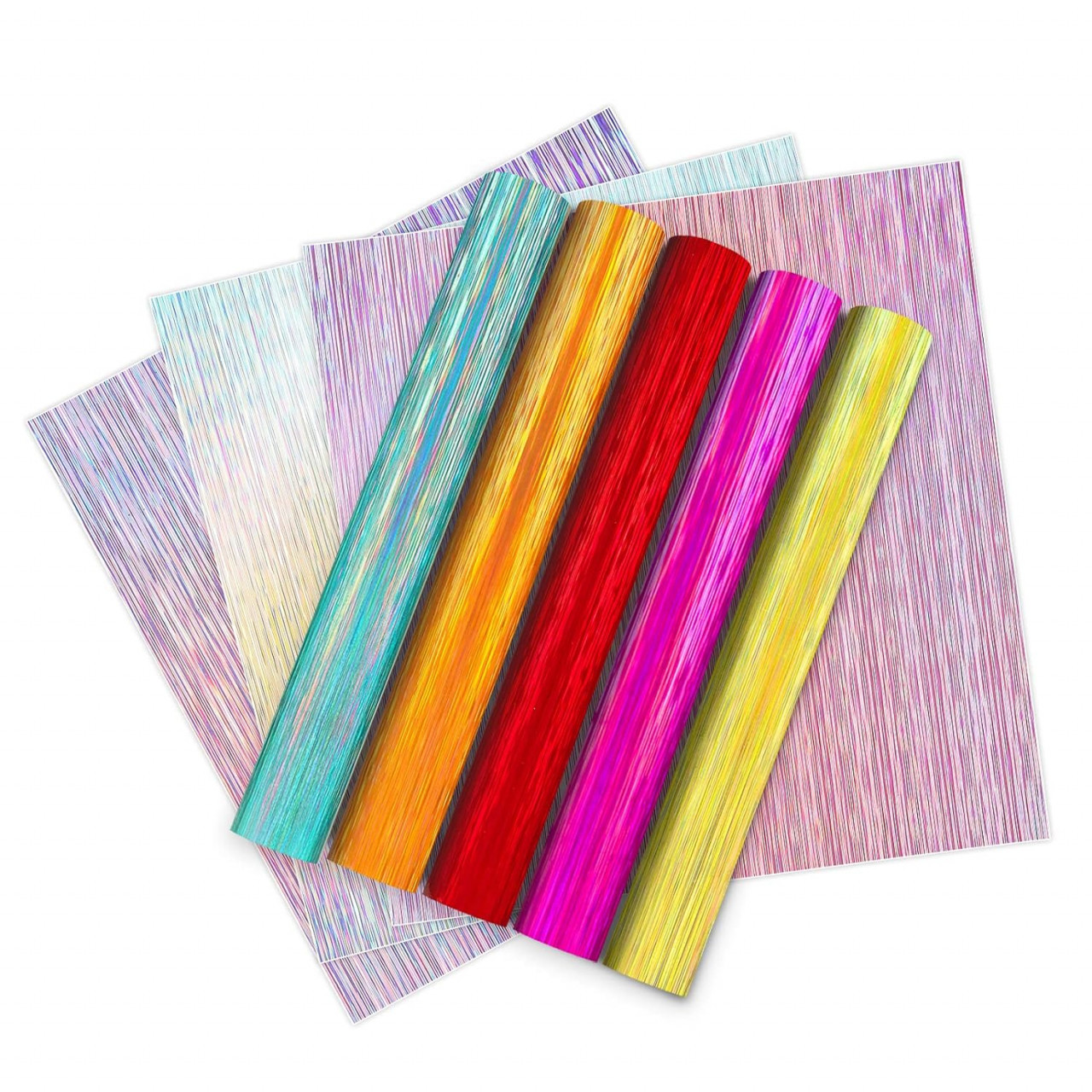 Set 8 foi de vinil pentru decorare IModeur, multicolor, 30,45 x 30,45 cm