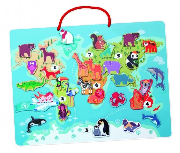 Set animale salbatice RS Toys din lemn