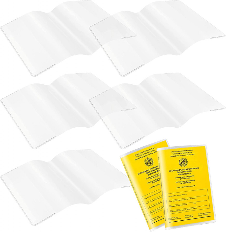 Set de 10 coperte pentru carnet/certificat Boyigog, transparent, PVC, 100 x 140 mm