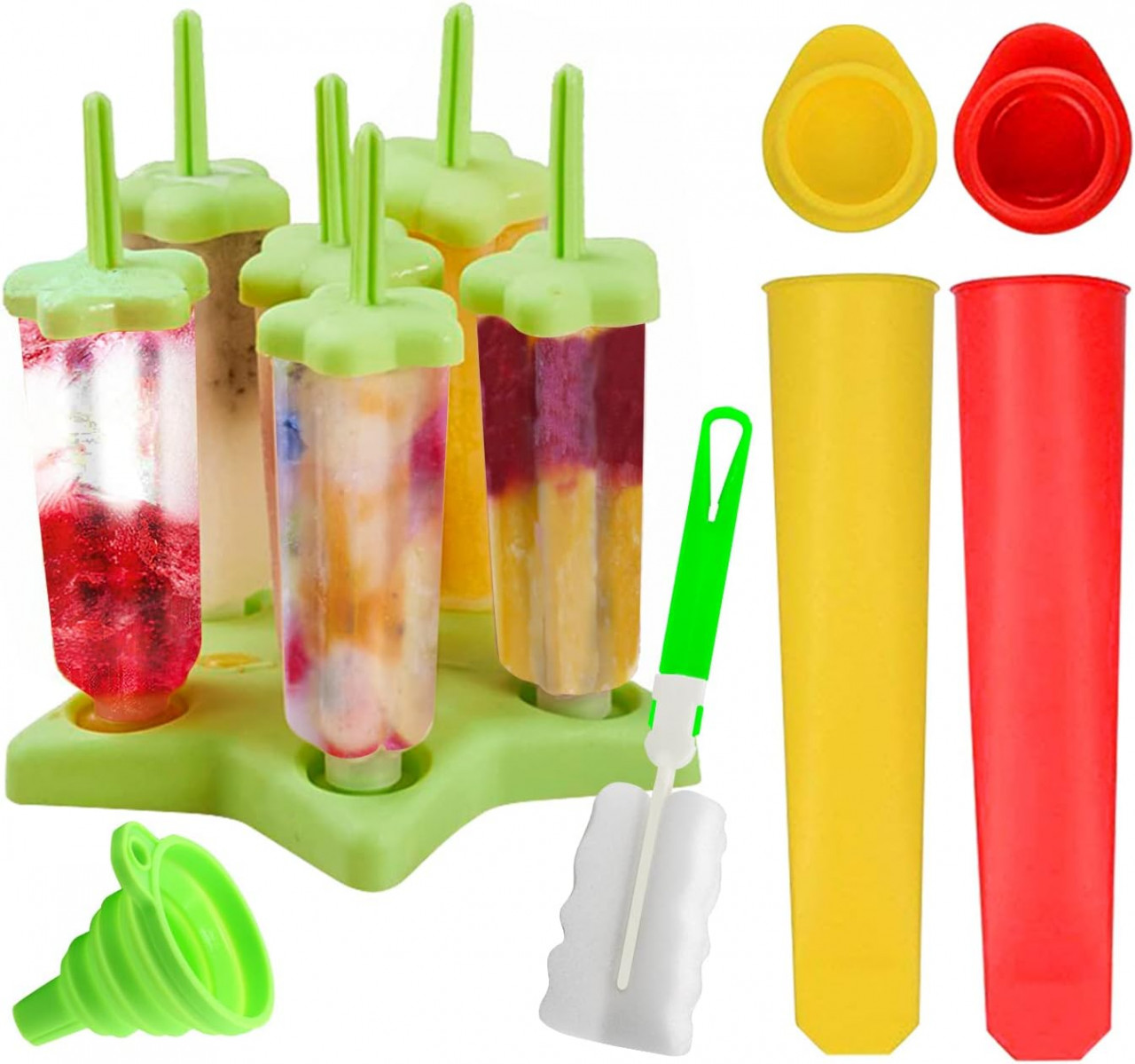 Set de 10 forme de inghetata Fyvadio, silicon, multicolor