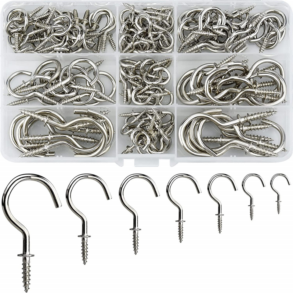 Set de 150 suruburi Wandefol, otel aliat/otel carbon/cupru, argintiu, 17,2 x 9,8 cm