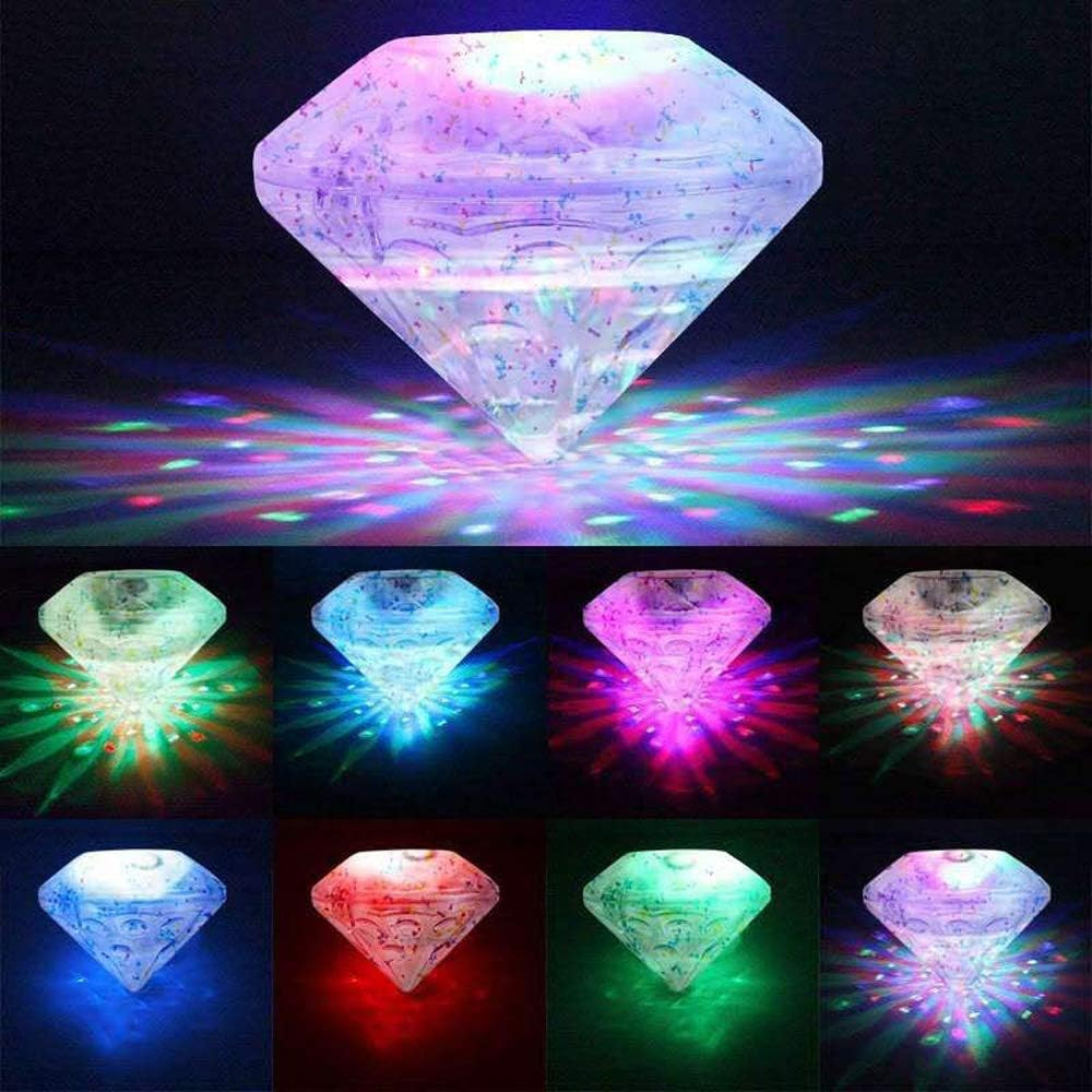 Set de 2 jucarii iluminate pentru baie Générique, LED, plastic, multicolor, 9 x 5.5 cm