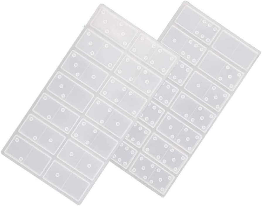 Set de 2 matrite pentru piese de domino LAIYOHO, silicon, alb, 112 x 205 mm 112 imagine 2022