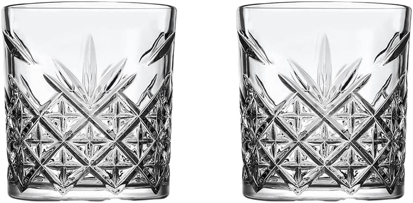Set de 2 pahare pentru whisky SkySnow, sticla, transparent, 8,5 x 9 cm, 340 ml