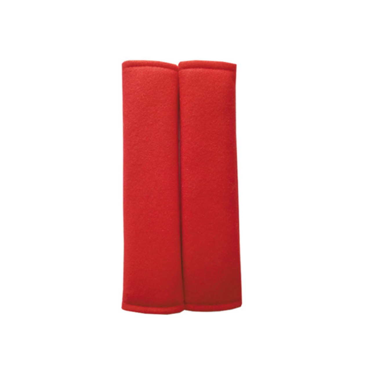 Set de 2 protectii pentru centura auto SUNTRADE, panza/burete, rosu, 6 x 25,9 cm