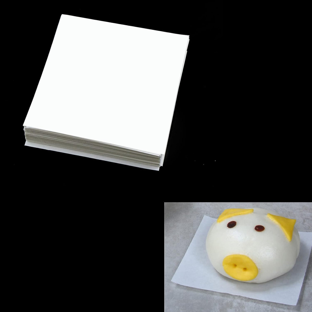 Set de 2500 coli hartie de copt N-D, alb, 7 x 7 cm