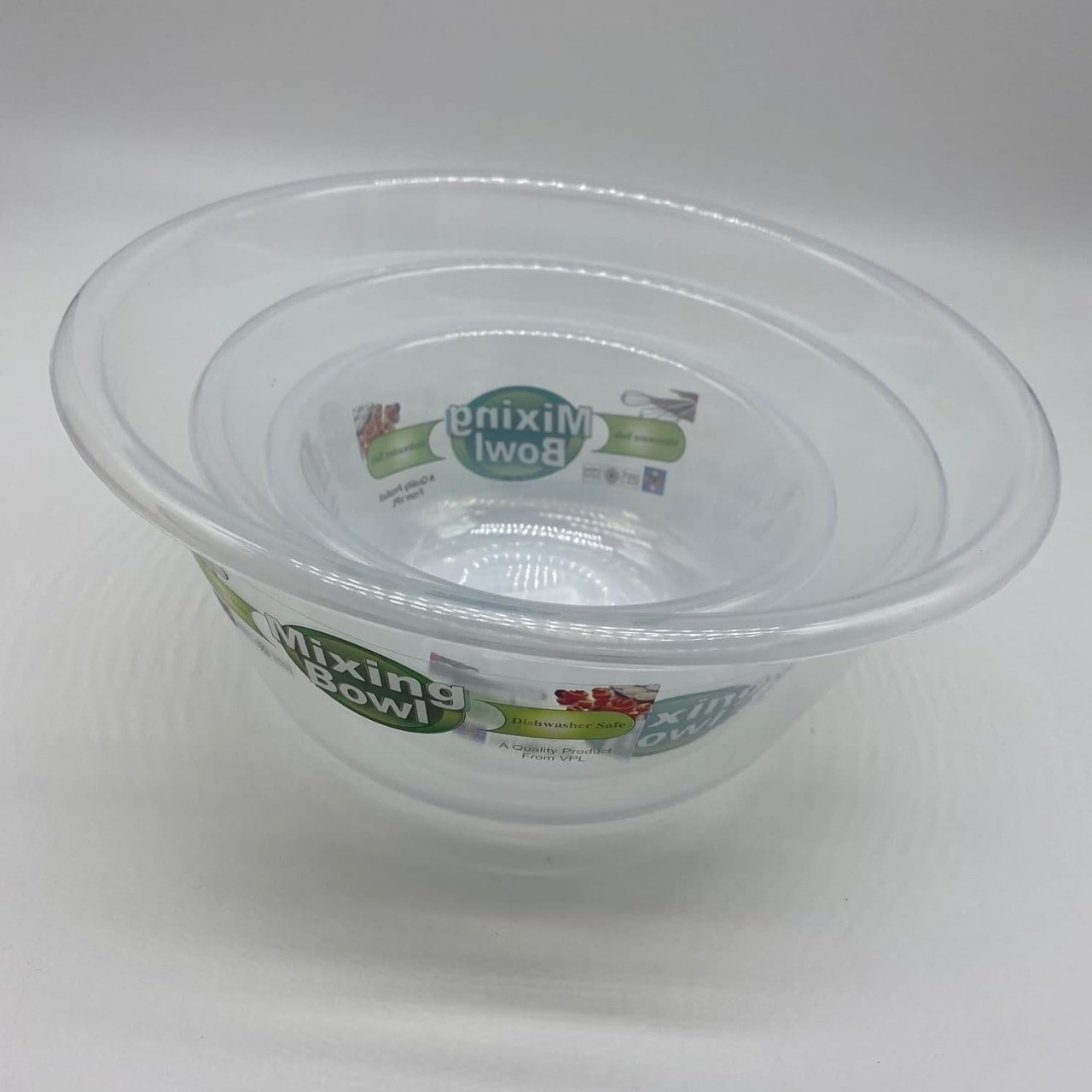 Set de 3 boluri de salata VLP, plastic, transparent